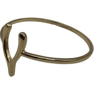 Wishbone Gold-Tone Metal Bracelet 7 3/4 Inch